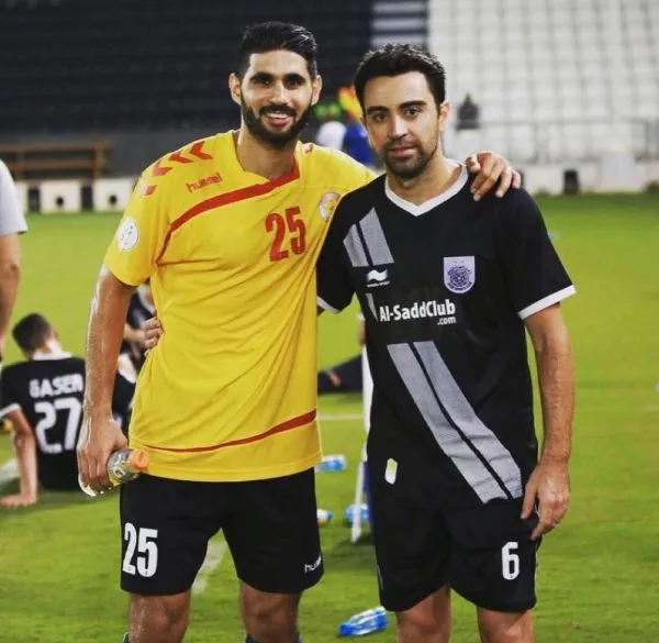 Imad Zatara med Xavi Hernández